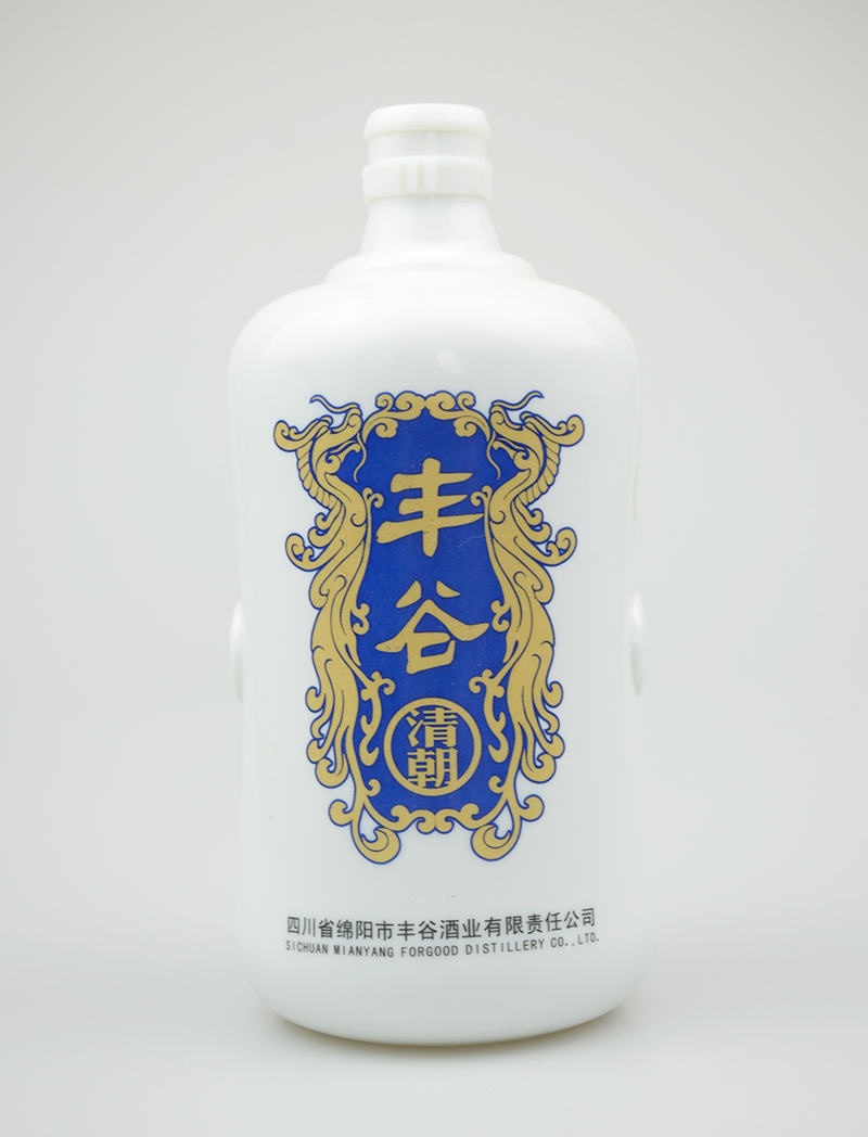 豐谷乳白烤花酒瓶